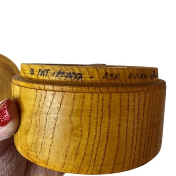 Handcrafted Wooden Music Box With Turquoise Inlay Lid - Picture 6 of 7